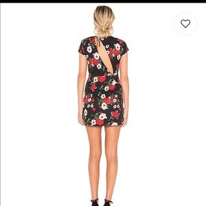Addison mini dress in black floral